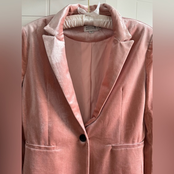 Velvet blazer, pink with shimmer, medium - Picture 8 of 10